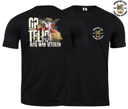 OP Telic Iraq War Zone Veteran Double Side Printed T-Shirt - Precision Military Emblems