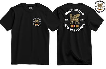 OP Telic Iraq War Veteran Double Side Printed T-Shirt - Precision Military Emblems