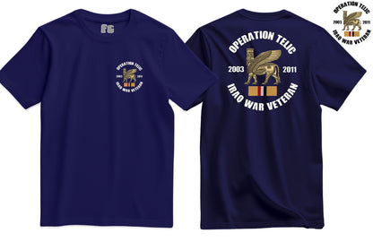 OP Telic Iraq War Veteran Double Side Printed T-Shirt - Precision Military Emblems