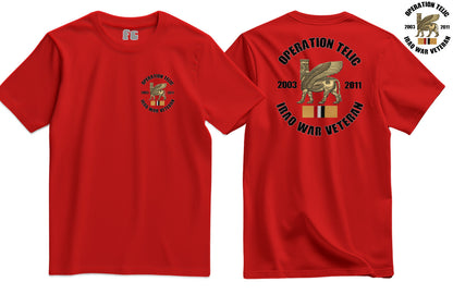 OP Telic Iraq War Veteran Double Side Printed T-Shirt - Precision Military Emblems