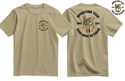 OP Telic Iraq War Veteran Double Side Printed T-Shirt - Precision Military Emblems