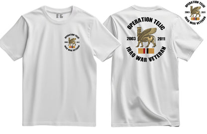 OP Telic Iraq War Veteran Double Side Printed T-Shirt - Precision Military Emblems