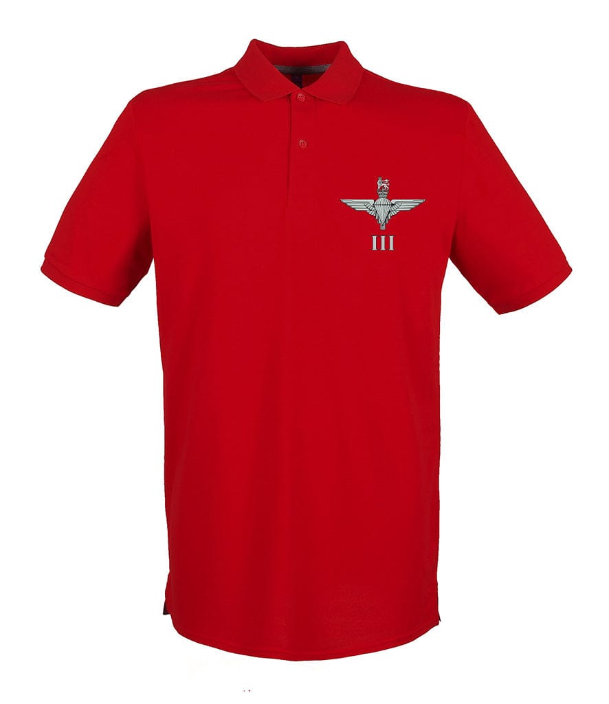 Parachute Regiment 3 PARA Embroidered Pique Polo Shirt - Precision Military Emblems
