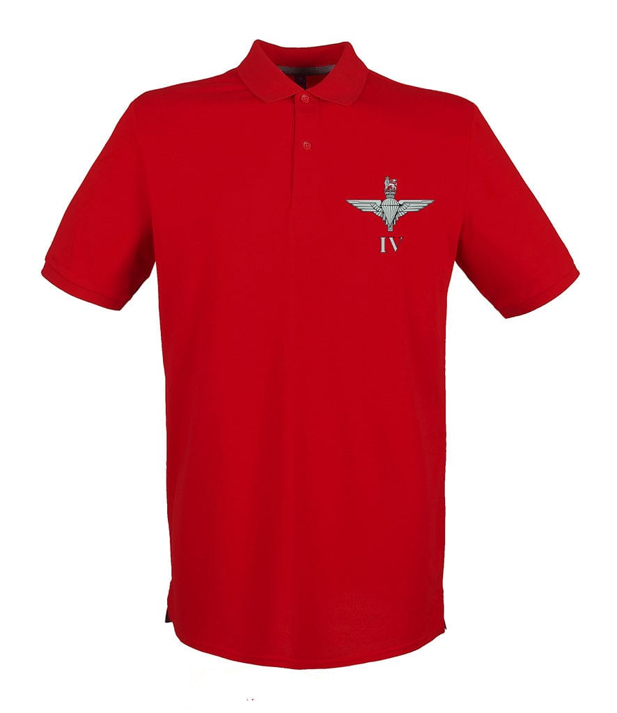 Parachute Regiment 4 PARA Embroidered Pique Polo Shirt - Precision Military Emblems