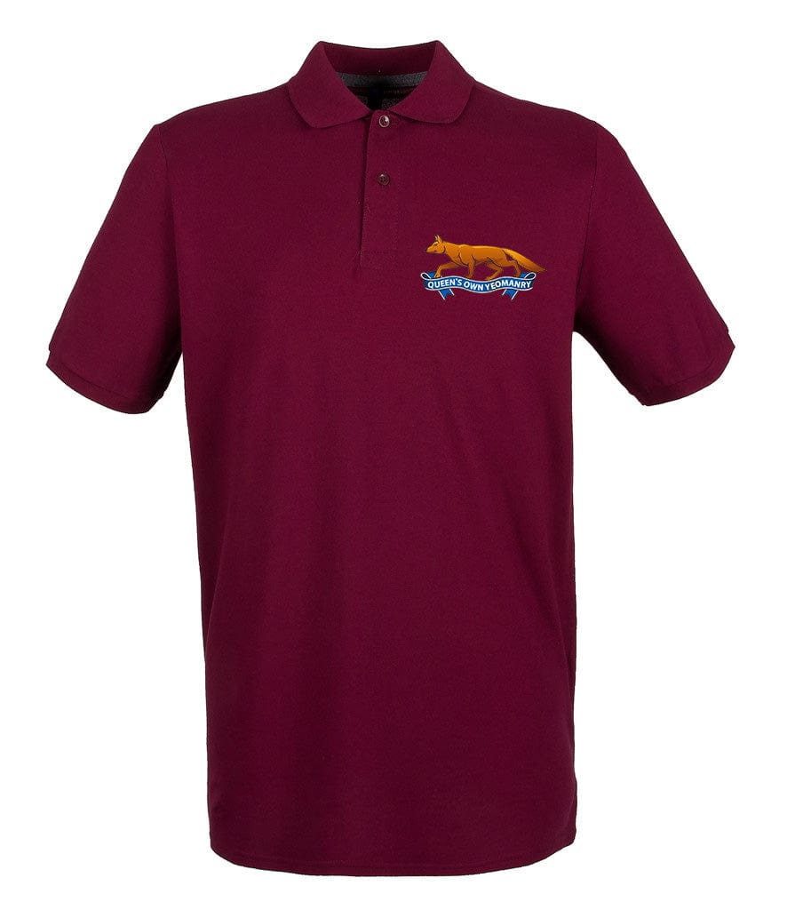 Queen's Own Yeomanry Embroidered Pique Polo Shirt - Precision Military Emblems