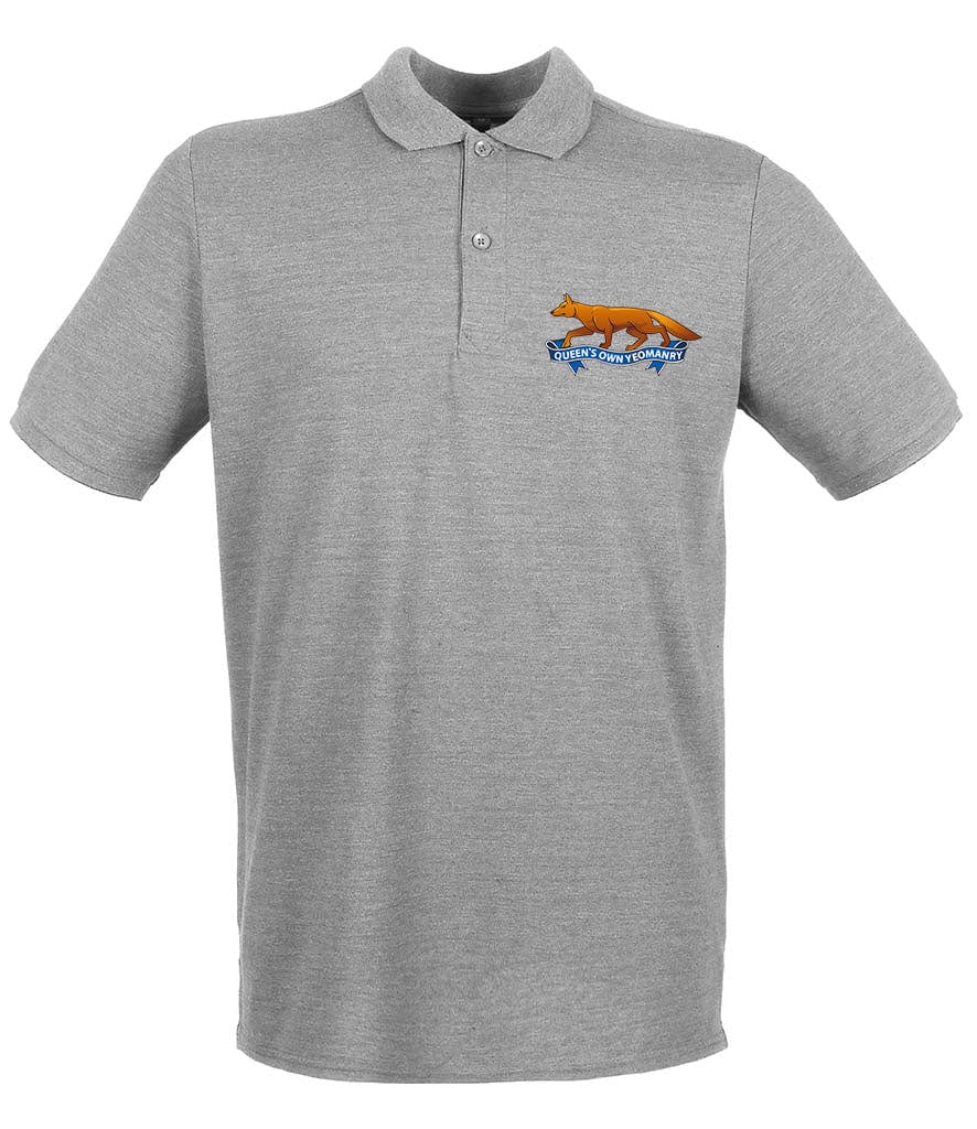 Queen's Own Yeomanry Embroidered Pique Polo Shirt - Precision Military Emblems