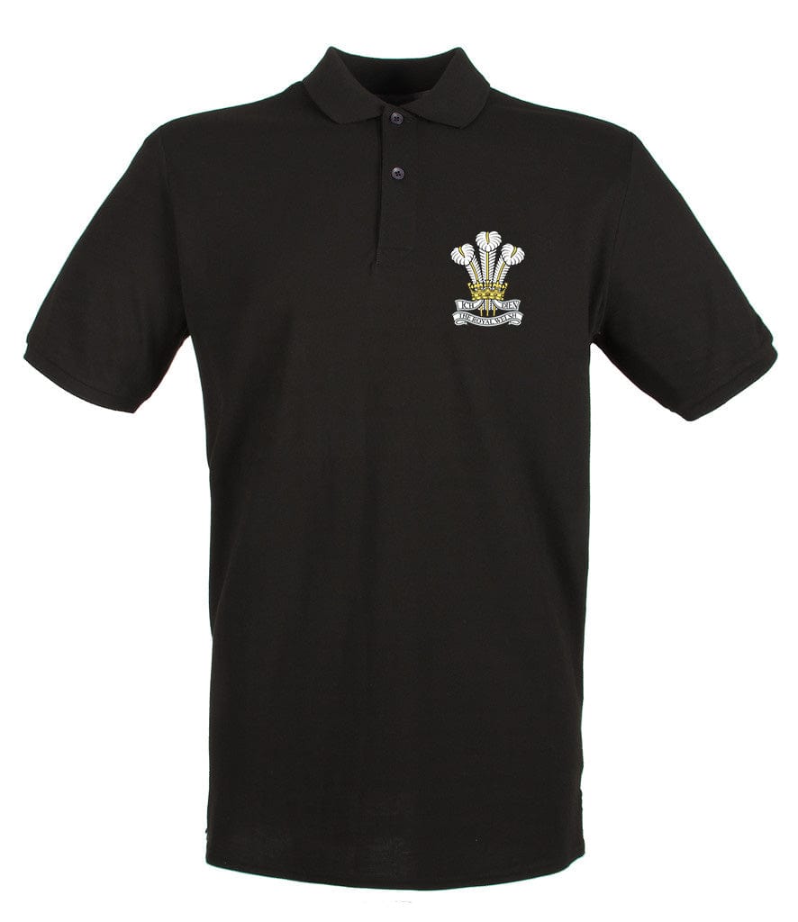 Royal Welsh Embroidered Pique Polo Shirt - Precision Military Emblems