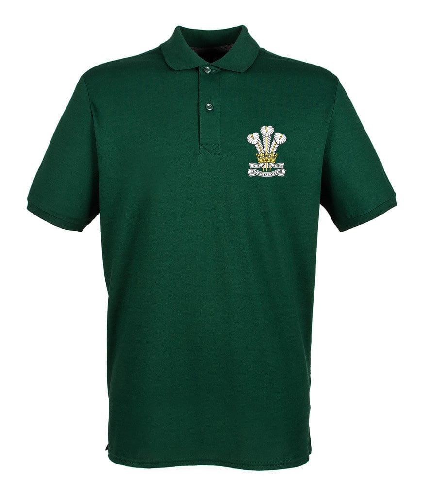Royal Welsh Embroidered Pique Polo Shirt - Precision Military Emblems
