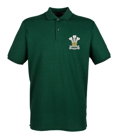 Royal Welsh Embroidered Pique Polo Shirt - Precision Military Emblems