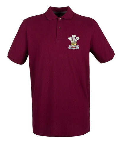 Royal Welsh Embroidered Pique Polo Shirt - Precision Military Emblems