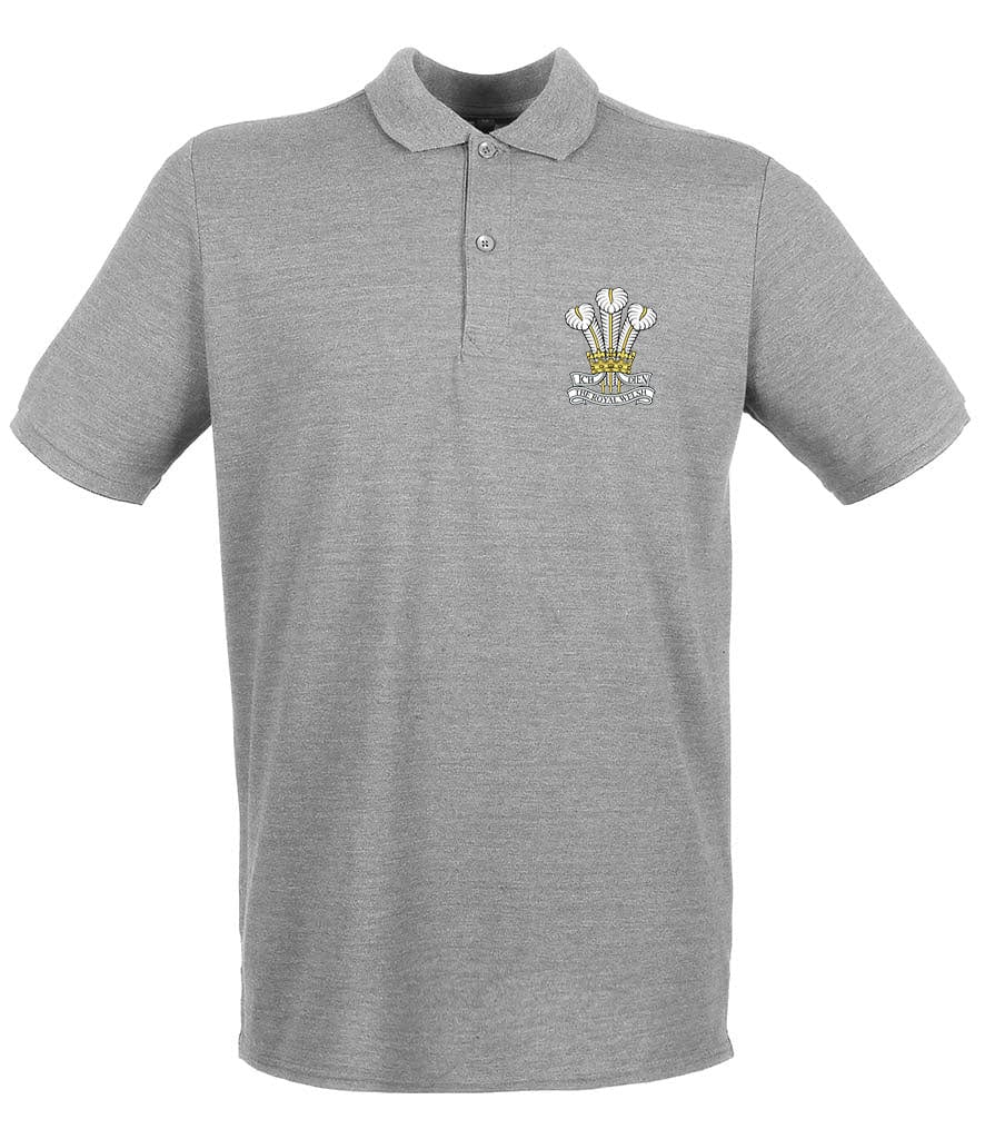 Royal Welsh Embroidered Pique Polo Shirt - Precision Military Emblems