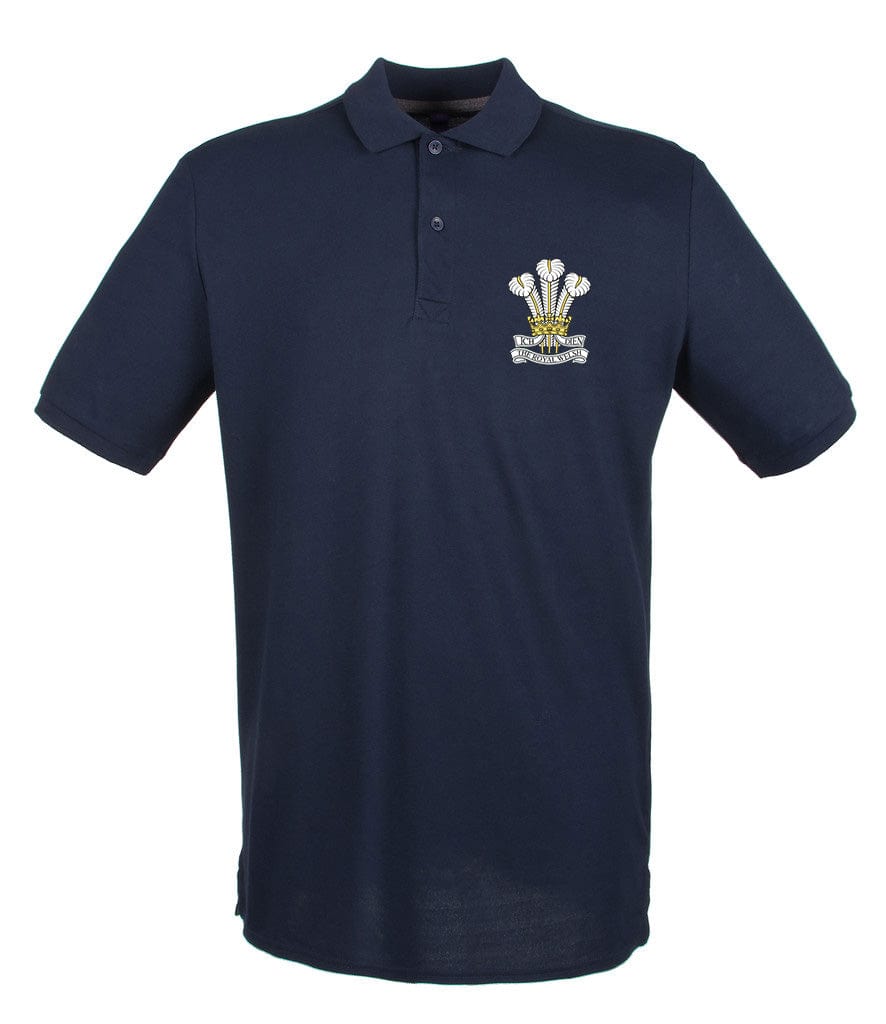 Royal Welsh Embroidered Pique Polo Shirt - Precision Military Emblems