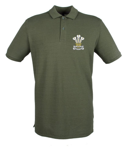 Royal Welsh Embroidered Pique Polo Shirt - Precision Military Emblems