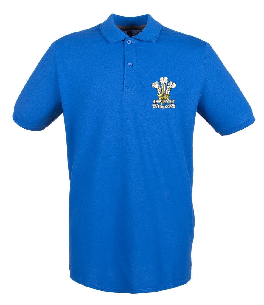 Royal Welsh Embroidered Pique Polo Shirt - Precision Military Emblems