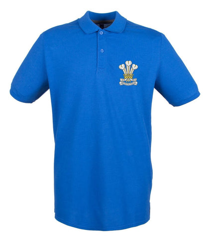 Royal Welsh Embroidered Pique Polo Shirt - Precision Military Emblems