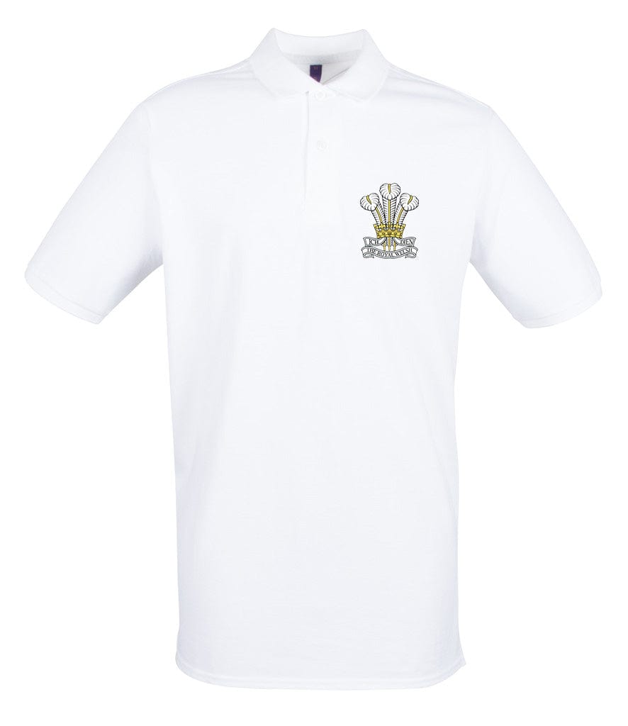 Royal Welsh Embroidered Pique Polo Shirt - Precision Military Emblems