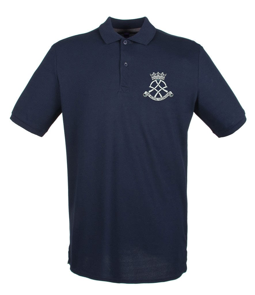 Royal Yeomanry Embroidered Pique Polo Shirt - Precision Military Emblems