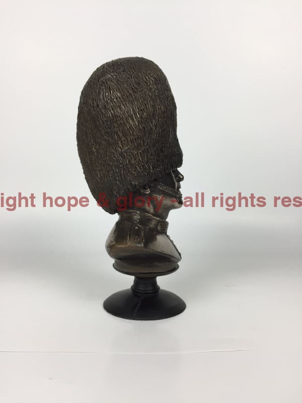 Scots Guards Bust Cold Cast Bronze Military Statue Sculpture - Precision Military Emblems