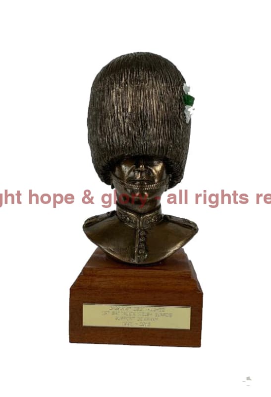 Welsh Guards Bust Cold Cast Bronze Military Statue Sculpture - Precision Military Emblems