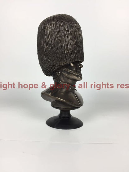 Welsh Guards Bust Cold Cast Bronze Military Statue Sculpture - Precision Military Emblems