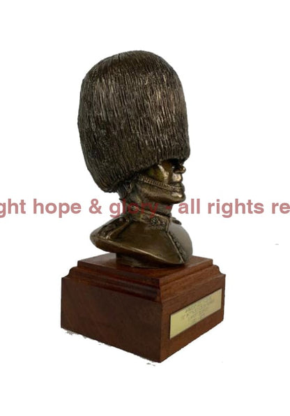 Welsh Guards Bust Cold Cast Bronze Military Statue Sculpture - Precision Military Emblems