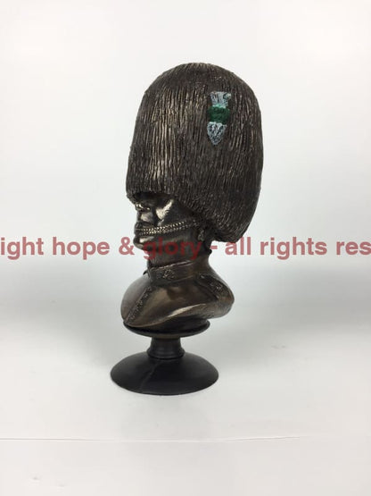 Welsh Guards Bust Cold Cast Bronze Military Statue Sculpture - Precision Military Emblems