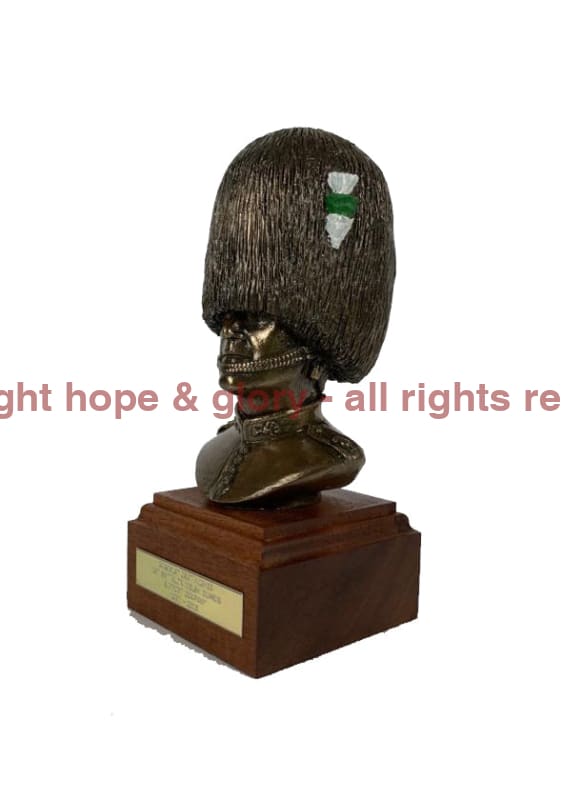 Welsh Guards Bust Cold Cast Bronze Military Statue Sculpture - Precision Military Emblems