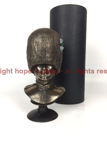 Welsh Guards Bust Cold Cast Bronze Military Statue Sculpture - Precision Military Emblems